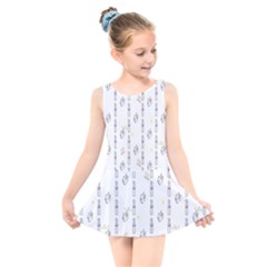 Dreidel Candles Spinning Top Kids  Skater Dress Swimsuit by Posterlux