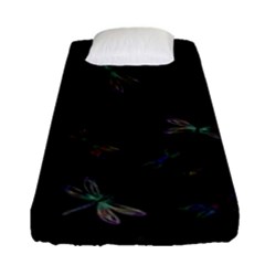 Background Pattern Dragonfly Fitted Sheet (single Size) by Posterlux