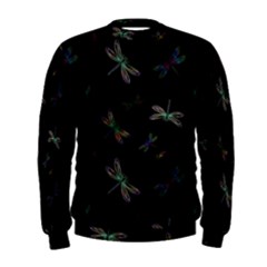 Background Pattern Dragonfly Men s Sweatshirt