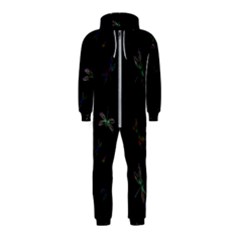 Background Pattern Dragonfly Hooded Jumpsuit (kids)