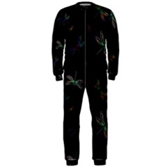 Background Pattern Dragonfly Onepiece Jumpsuit (men)