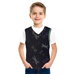 Background Pattern Dragonfly Kids  Basketball Tank Top by Posterlux