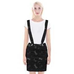 Background Pattern Dragonfly Braces Suspender Skirt