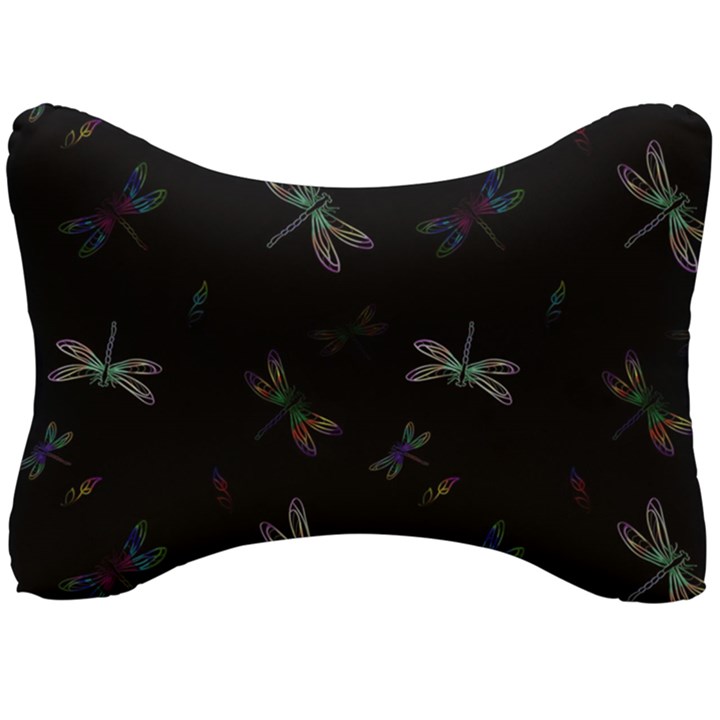 Background Pattern Dragonfly Seat Head Rest Cushion