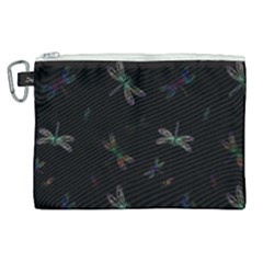 Background Pattern Dragonfly Canvas Cosmetic Bag (xl)