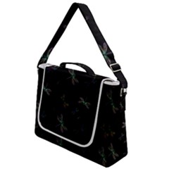 Background Pattern Dragonfly Box Up Messenger Bag by Posterlux