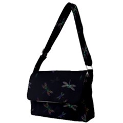 Background Pattern Dragonfly Full Print Messenger Bag (s) by Posterlux