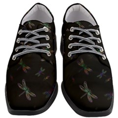 Background Pattern Dragonfly Women Heeled Oxford Shoes