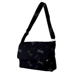 Background Pattern Dragonfly Full Print Messenger Bag (m) by Posterlux