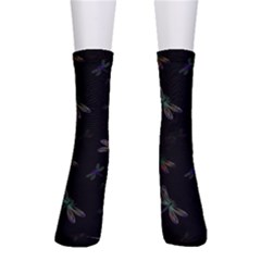 Background Pattern Dragonfly Crew Socks