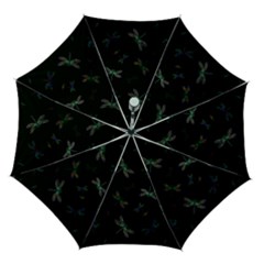 Background Pattern Dragonfly Automatic Folding Umbrella With Case (medium)