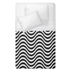 Black White Wave Pattern Wavy Water Seamless Duvet Cover (single Size) by Posterlux