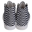 Black White Wave Pattern Wavy Water Seamless Men s Hi-Top Skate Sneakers View4