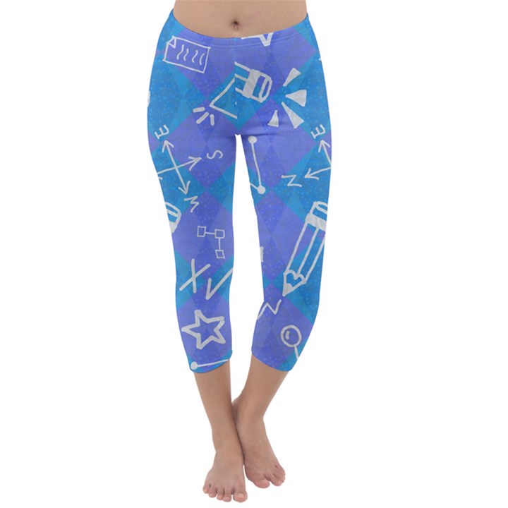 Background Abstract Texture Pattern Capri Winter Leggings 