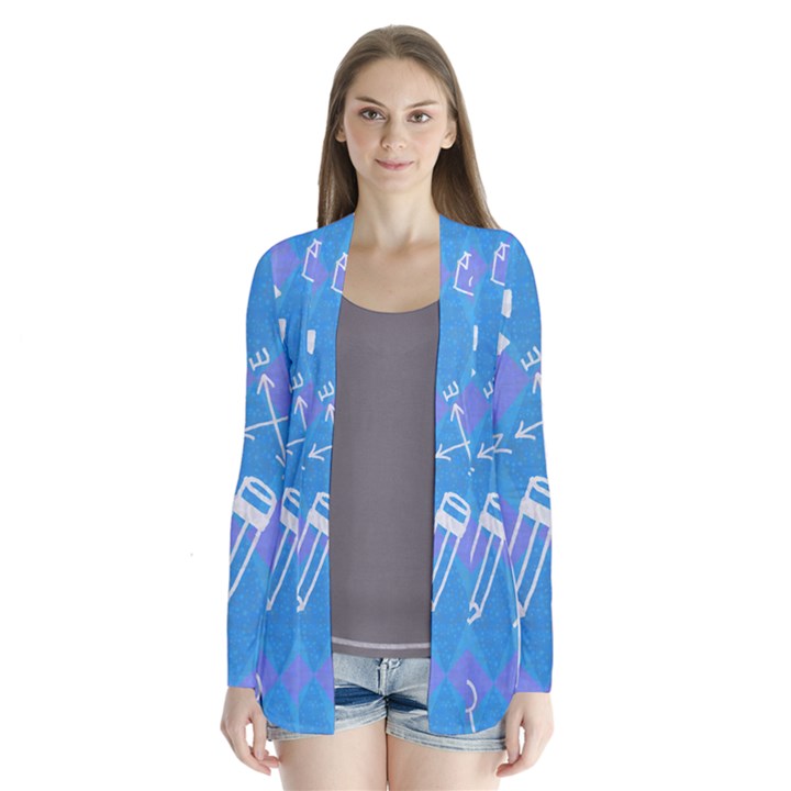 Background Abstract Texture Pattern Drape Collar Cardigan