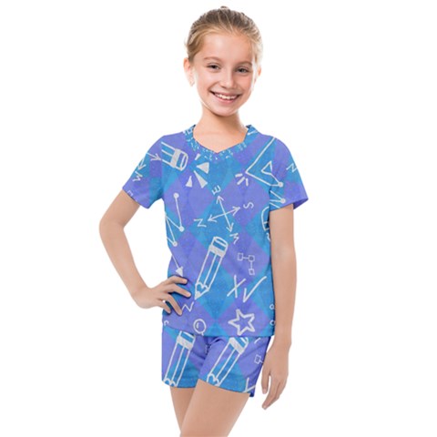 Background Abstract Texture Pattern Kids  Mesh T-shirt And Shorts Set by Posterlux