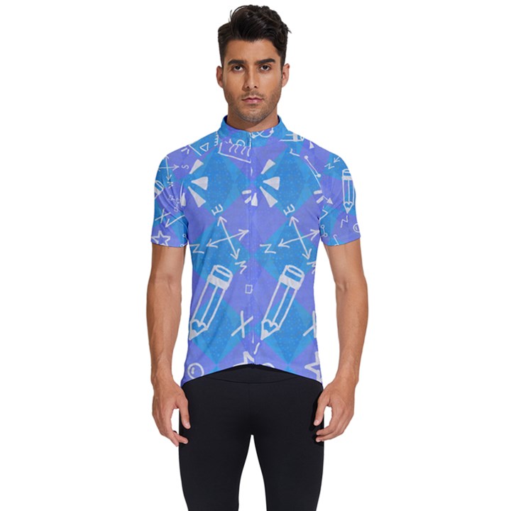 Background Abstract Texture Pattern Men s Short Sleeve Cycling Jersey