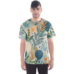 Leaves Pattern Flora Nature Men s Sport Mesh T-shirt