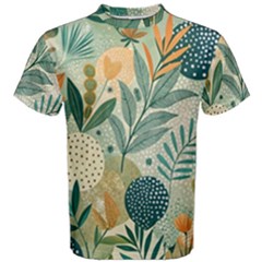 Leaves Pattern Flora Nature Men s Cotton T-shirt