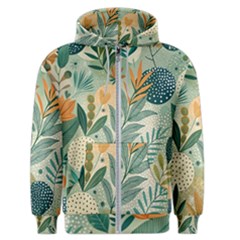 Leaves Pattern Flora Nature Men s Zipper Hoodie by Posterlux