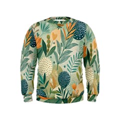 Leaves Pattern Flora Nature Kids  Sweatshirt