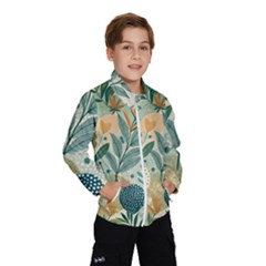 Leaves Pattern Flora Nature Kids  Windbreaker