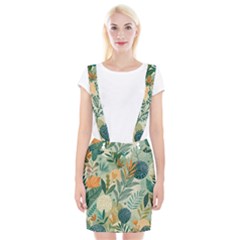 Leaves Pattern Flora Nature Braces Suspender Skirt