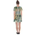 Leaves Pattern Flora Nature Drop Hem Mini Chiffon Dress View2