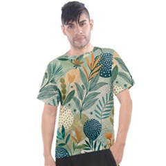 Leaves Pattern Flora Nature Men s Sport Top