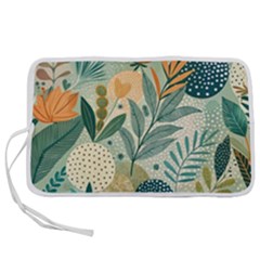 Leaves Pattern Flora Nature Pen Storage Case (s)