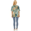 Leaves Pattern Flora Nature Oversized Basic T-Shirt View4