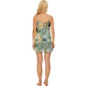 Leaves Pattern Flora Nature Satin Pajama Short Set View4