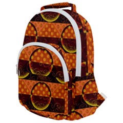 Art Pattern Design Wallpaper Rounded Multi Pocket Backpack