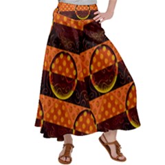 Art Pattern Design Wallpaper Women s Satin Palazzo Pants