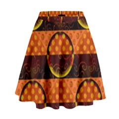 Art Pattern Design Wallpaper High Waist Skirt