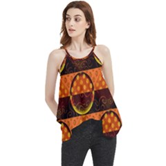 Art Pattern Design Wallpaper Flowy Camisole Tank Top