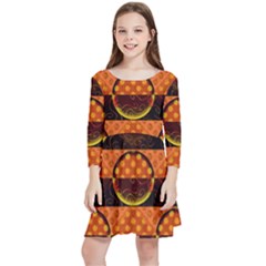 Art Pattern Design Wallpaper Kids  Quarter Sleeve Skater Dress by Posterlux