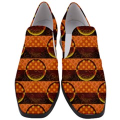 Art Pattern Design Wallpaper Women Slip On Heel Loafers by Posterlux