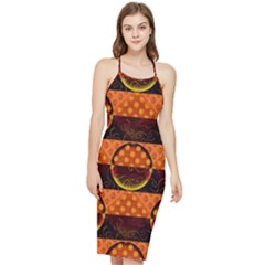 Art Pattern Design Wallpaper Bodycon Cross Back Summer Dress