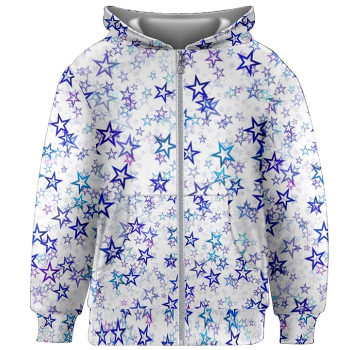 Christmas Stars Background Kids  Zipper Hoodie Without Drawstring