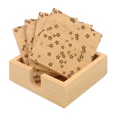 Christmas Stars Background Bamboo Coaster Set by Posterlux