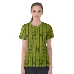 Fern Texture Nature Leaves Women s Cotton T-shirt