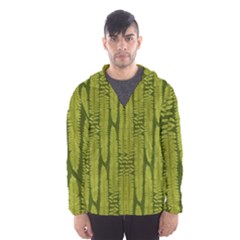 Fern Texture Nature Leaves Men s Hooded Windbreaker by Posterlux