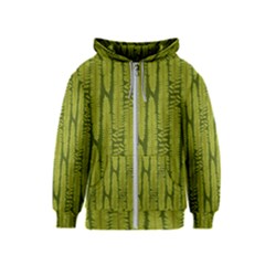 Fern Texture Nature Leaves Kids  Zipper Hoodie