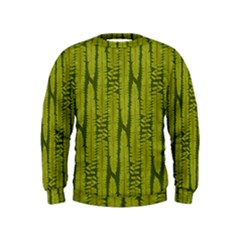 Fern Texture Nature Leaves Kids  Sweatshirt