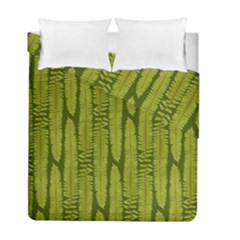 Fern Texture Nature Leaves Duvet Cover Double Side (full/ Double Size)