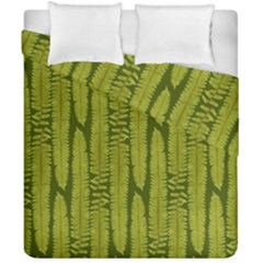 Fern Texture Nature Leaves Duvet Cover Double Side (california King Size) by Posterlux