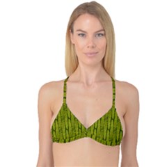 Fern Texture Nature Leaves Reversible Tri Bikini Top