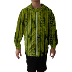 Fern Texture Nature Leaves Kids  Hooded Windbreaker