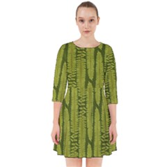 Fern Texture Nature Leaves Smock Dress by Posterlux